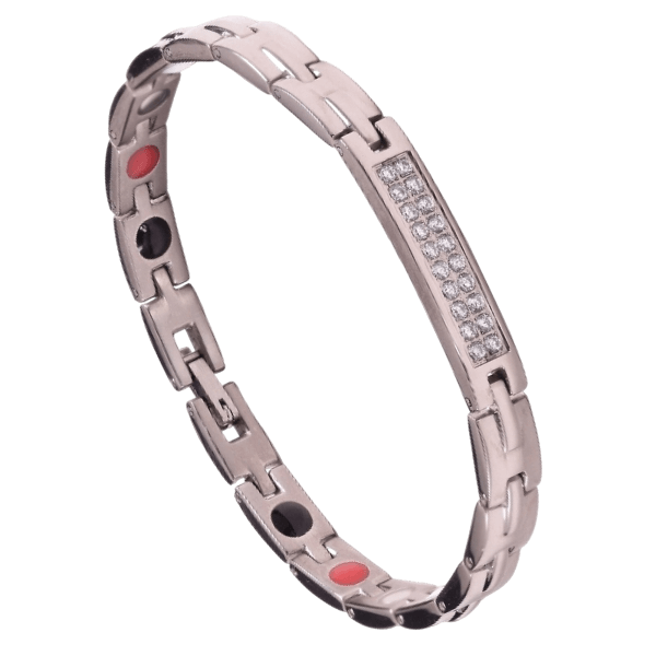 Luxe Magnetic Therapy Silver Bracelet