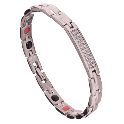 Luxe Magnetic Therapy Silver Bracelet