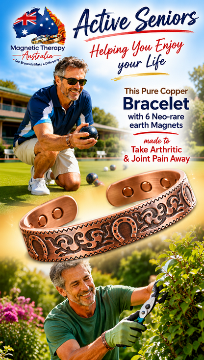 Men’s Pure Copper 6 Neo-Rare earth Magnetic Therapy Bracelet - A Winner