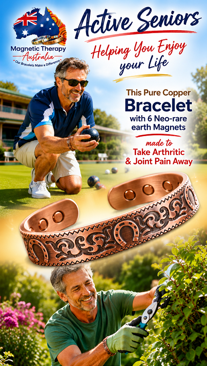 Men’s Pure Copper 6 Neo-Rare earth Magnetic Therapy Bracelet - A Winner