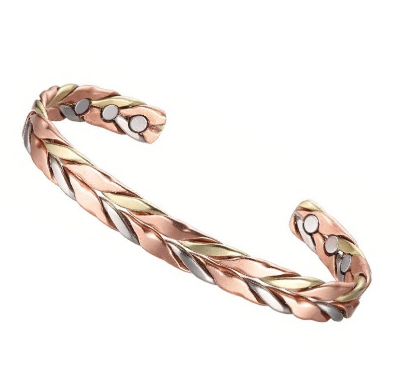 Magnetic Therapy Copper 3 Tone bangle