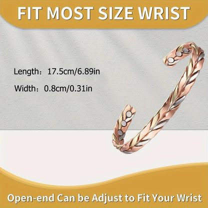 Magnetic Therapy Copper 3 Tone bangle