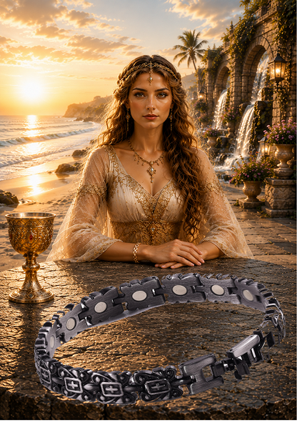 Titanium Magnetic Therapy Bracelet - Gothic Valour