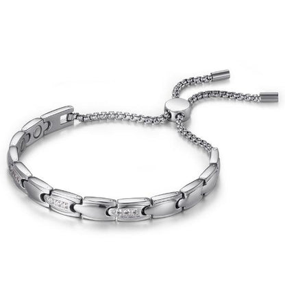 Magnetic Therapy Titanium & Cubic Zirconia Tennis Bracelet