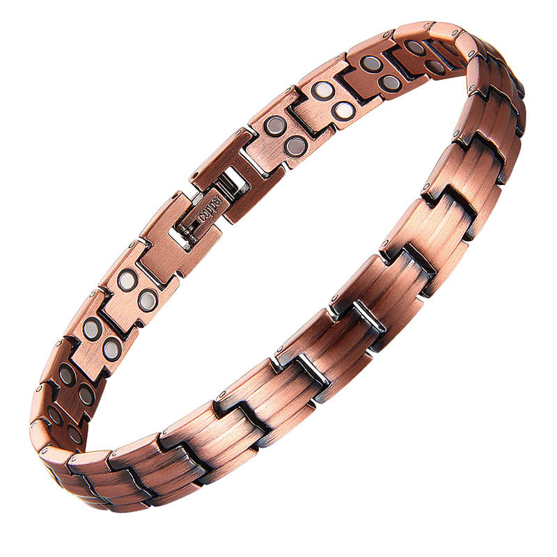 Toned Copper 9mm Band Double Strength Magnetic Bracelet