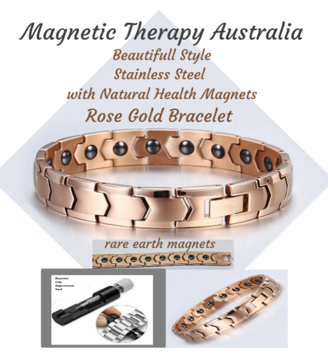 Magnetic Therapy Women’s Rose Gold Bracelet  Size 21.5cm