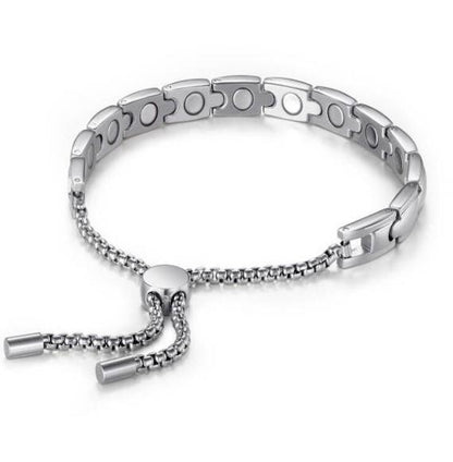 Magnetic Therapy Titanium & Cubic Zirconia Tennis Bracelet
