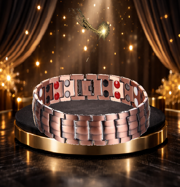 Impressive Copper 2 Row Magnetic Bracelet Crafted Natural Wellness Women & Men
