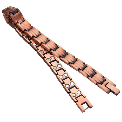 Toned Copper 9mm Band Double Strength Magnetic Bracelet