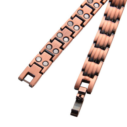 Toned Copper 9mm Band Double Strength Magnetic Bracelet