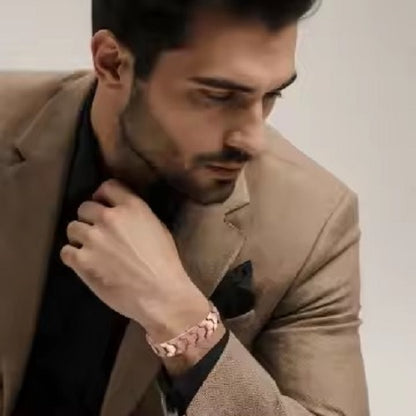 Pure Copper 2 Row Double Strength Magnetic Bracelet Classic Heritage Style