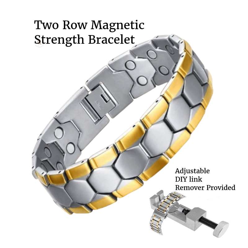 Double Strength Magnetic Therapy Bracelet – Adjustable