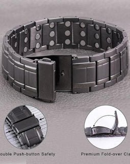 Men's Triple Strength Advanced Rare Earth Magnetic Bracelet, Grey