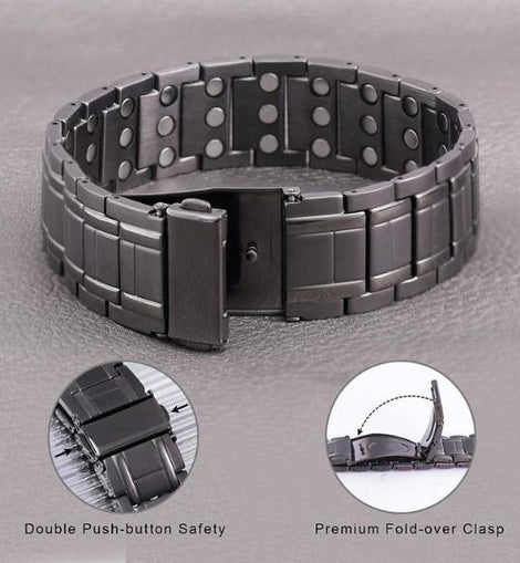 Men's Triple Strength Advanced Rare Earth Magnetic Bracelet, Grey