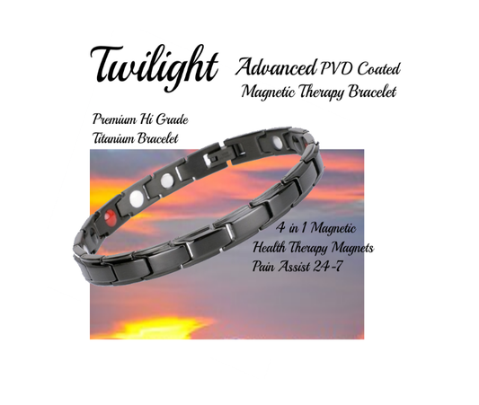 Twilight – Premium Titanium Magnetic Therapy Bracelet - Advanced PVD Coated