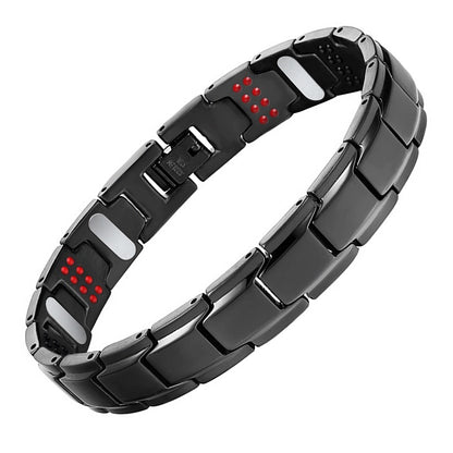 Premium Stainless Steel 4 in 1 Magnetic Therapy Bracelet - Black