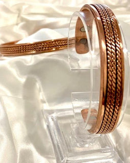 Copper Magnetic Cuff Bracelet - Braid Design - Natural Healing