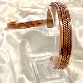 Copper Magnetic Cuff Bracelet - Braid Design - Natural Healing