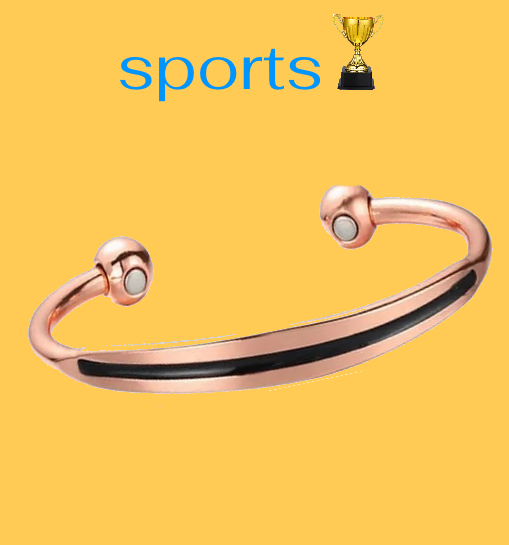 Rose Gold Copper Magnetic Cuff Bracelet – Enamel Inlay