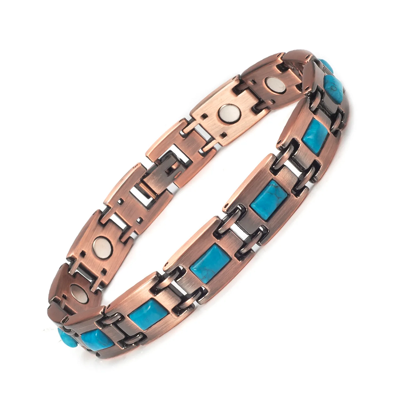 Copper Therapy Magnetic Turquoise Bracelet