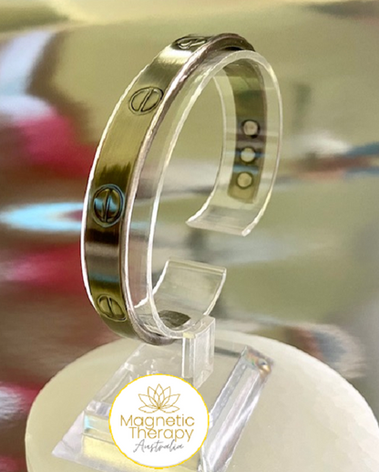 International Design Copper & Magnetic Therapy Bracelet - Gunmetal Finish