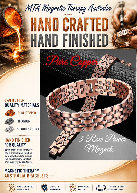 Copper Grounding Balance Magnetic Bracelet – Triple Strength Magnets