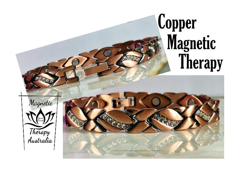 Copper Therapy Magnetic Bracelet - Zirconia Inlay