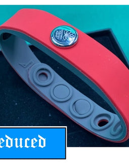 Silicon with Negative Ion Wrist Band Bracelet - Red Sports