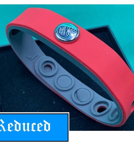 Silicon with Negative Ion Wrist Band Bracelet - Red Sports