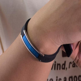 Sports Silicone Bracelet Fashion Functional & Magnetic Therapy - Blue