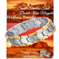 Mens Hand Crafted Stainless Steel Double Strength Magnetic Bracelet