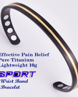 Magnetic Therapy Titanium Sports Bracelet 8 Effective Magnets