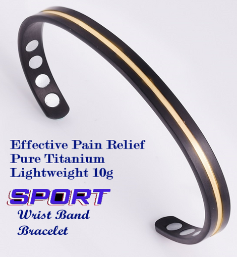 Magnetic Therapy Titanium Sports Bracelet 8 Effective Magnets