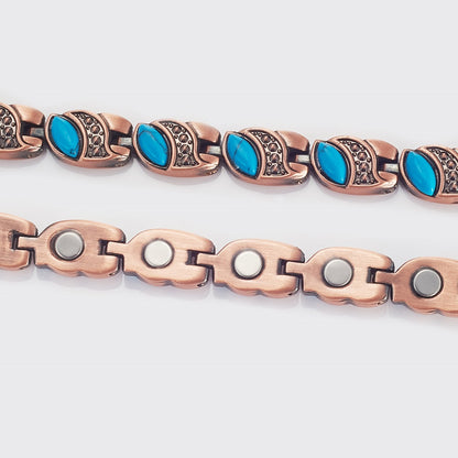 Magnetic Copper Therapy Bracelet Turquoise Stone