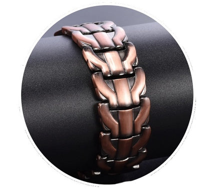 Pure Copper Dual Row Magnetic Therapy Bracelet Vintage Old Style