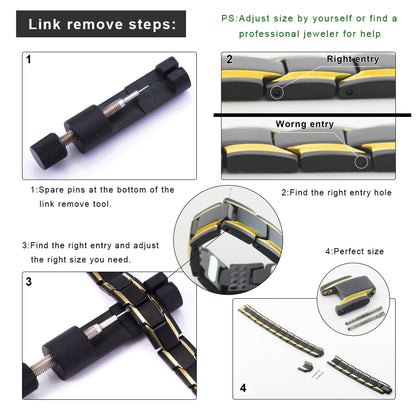 Premium Stainless Steel 4 in 1 Magnetic Therapy Bracelet - Silver grey