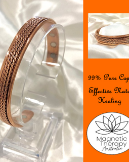 Copper Magnetic Cuff Bracelet - Braid Design - Natural Healing