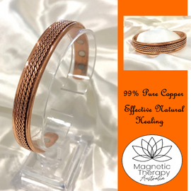 Copper Magnetic Cuff Bracelet - Braid Design - Natural Healing