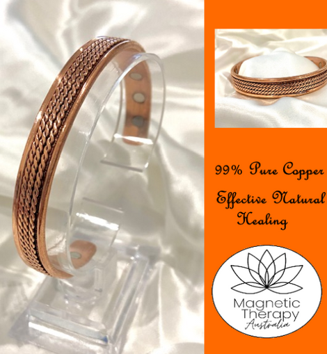 Copper Magnetic Cuff Bracelet - Braid Design - Natural Healing