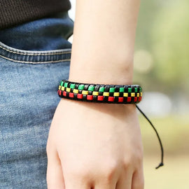 Surfer PU Leather Woven Bracelet