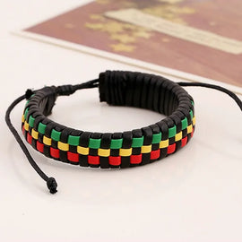 Surfer PU Leather Woven Bracelet