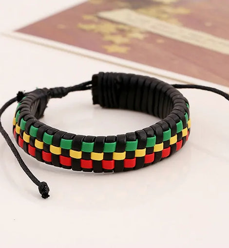 Surfer PU Leather Woven Bracelet