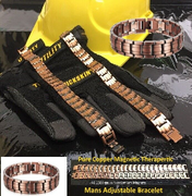 Mans 99.9% Solid Copper Magnetic PLUS Therapy Health Bracelet