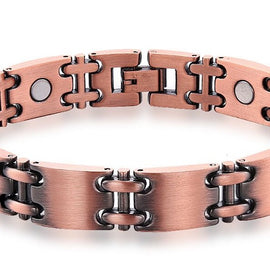 Magnetic Therapy Effective Healing  Red Toned Copper Bracelet