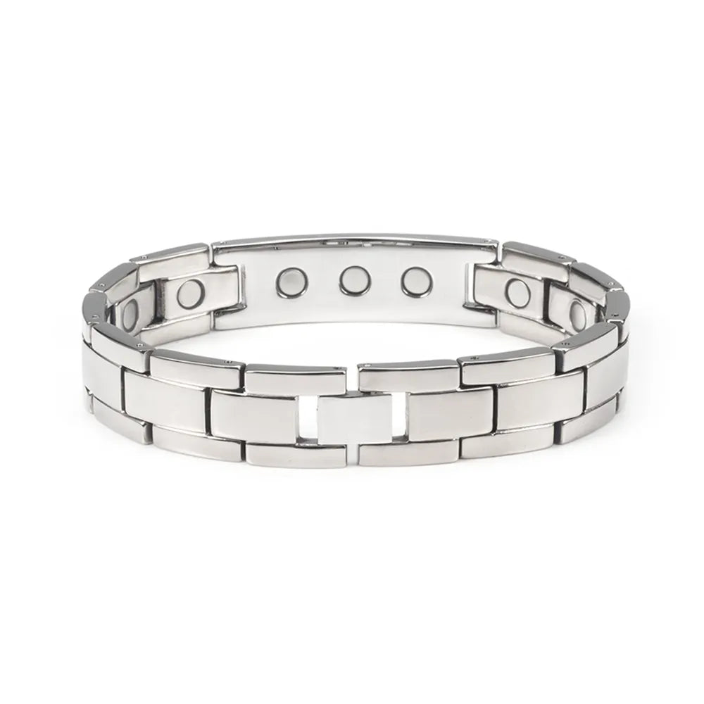 Medical Alert ID Magnetic Pure Titanium Bracelet