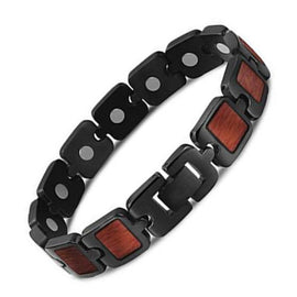 TITANIUM Magnetic Bracelet Polished Rosewood - Style  Comfort & Light 32g