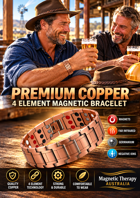 Men’s Copper Magnetic Bracelet Advanced 4 in 1 Elements Next Generation