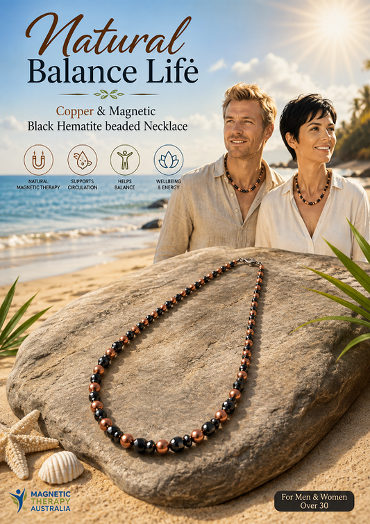 Natural Balance Copper & Black Magnetic Hematite Necklace