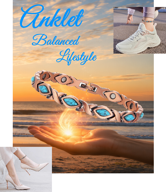 Turquoise Pure Copper 4-in-1 Wellness Anklet