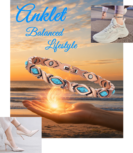 Turquoise Pure Copper 4-in-1 Wellness Anklet